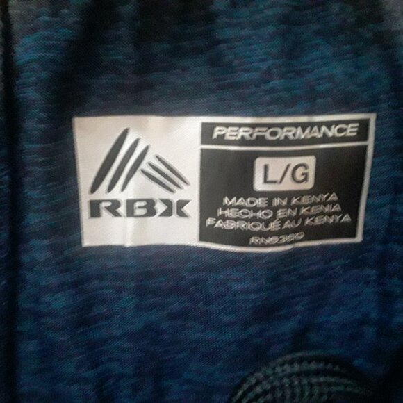 RBX Performance X-DRI Large Mens blue shorts with pockets and black sidestripes - Picture 4 of 5
